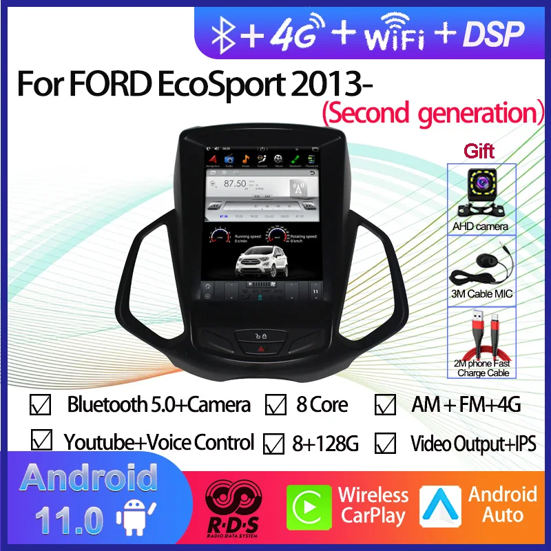 

Android 9.0 Car GPS Navigation For FORD EcoSport 2013-(Second generation) Tesla Style Auto Radio Stereo Multimedia Player