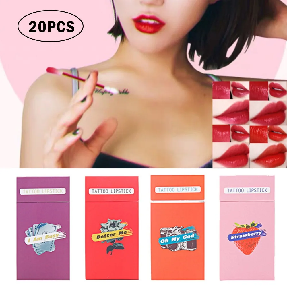 

New Hot Lipstick Cigarette Case Cotton Swab Lipsticks Makeup lip gloss Microbrush Long Lasting Waterproof Cosmetics for Women