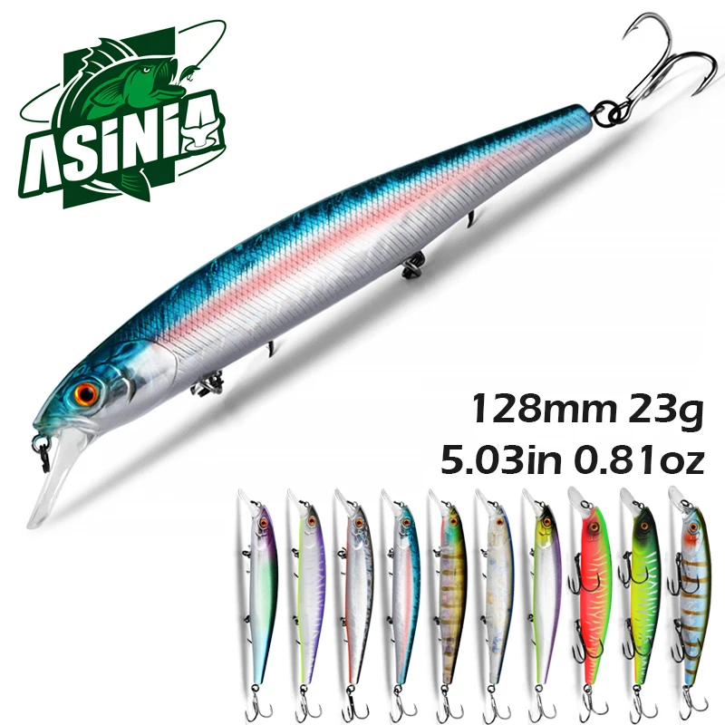 Новая популярная модель рыболовных приманок ASINIA 128 мм 23 г для дайвинга 1 5 м