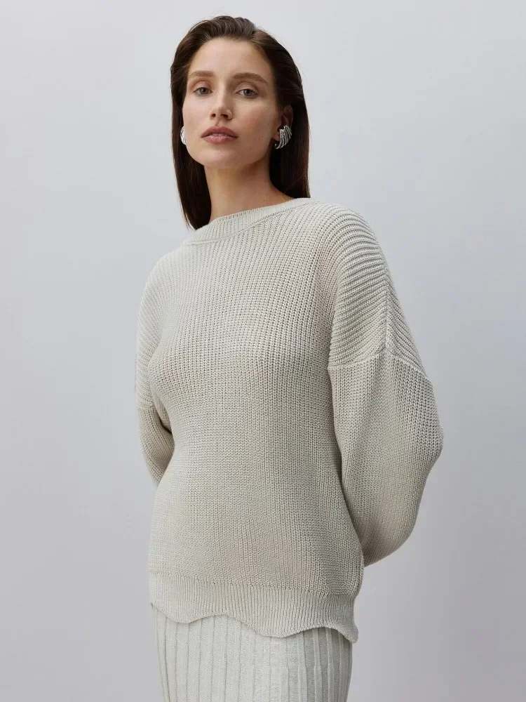 Элегантный красный свитер с открытой спиной для женщин сексуальные вязаные