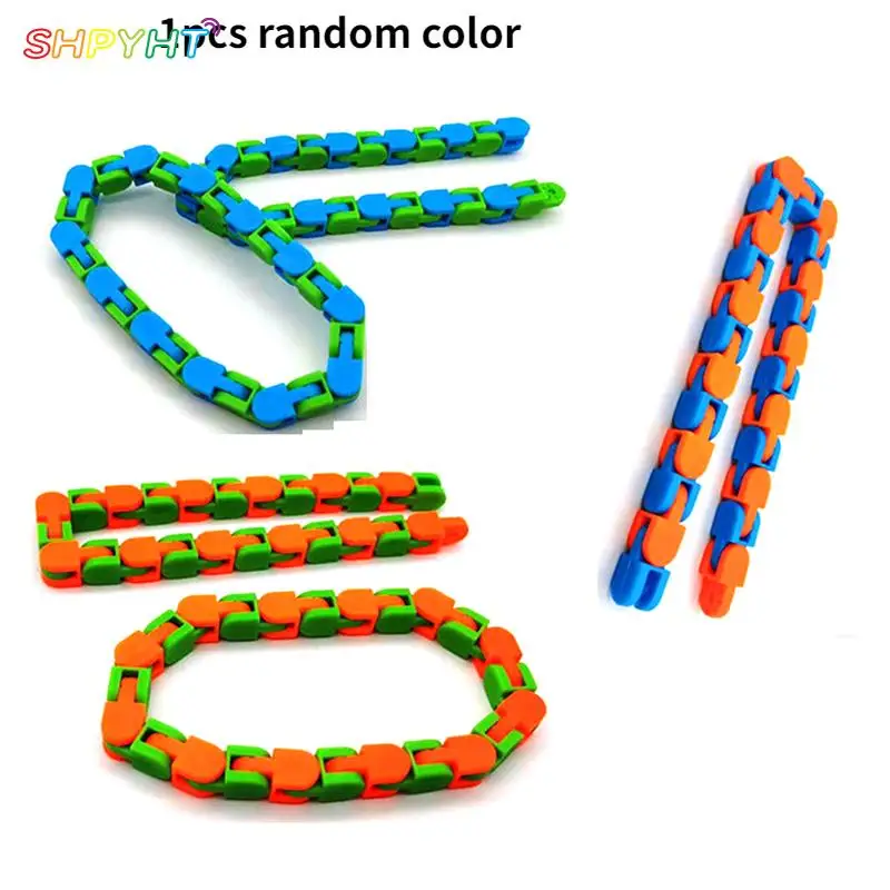 

Educational Toy 1 x Wacky Tracks Bicycle Chain Track Puzzle Decompression Sensory Fidget Toys 24 links s Random Color