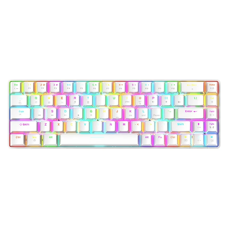 

T8 Wired Mechanical Keyboard Luminous Keycaps RGB Wired Gaming Keyboard USB Backlight for Tablet Laptop Computer Gaming Keyboard