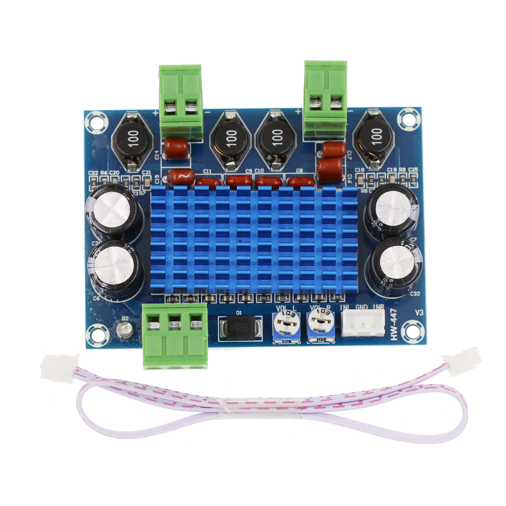 Высококачественная искусственная мощность 120 Вт * 2, цифровой усилитель TPA3116D2, Плата усилителя звука, модуль постоянного тока 5 -28 в с проводом