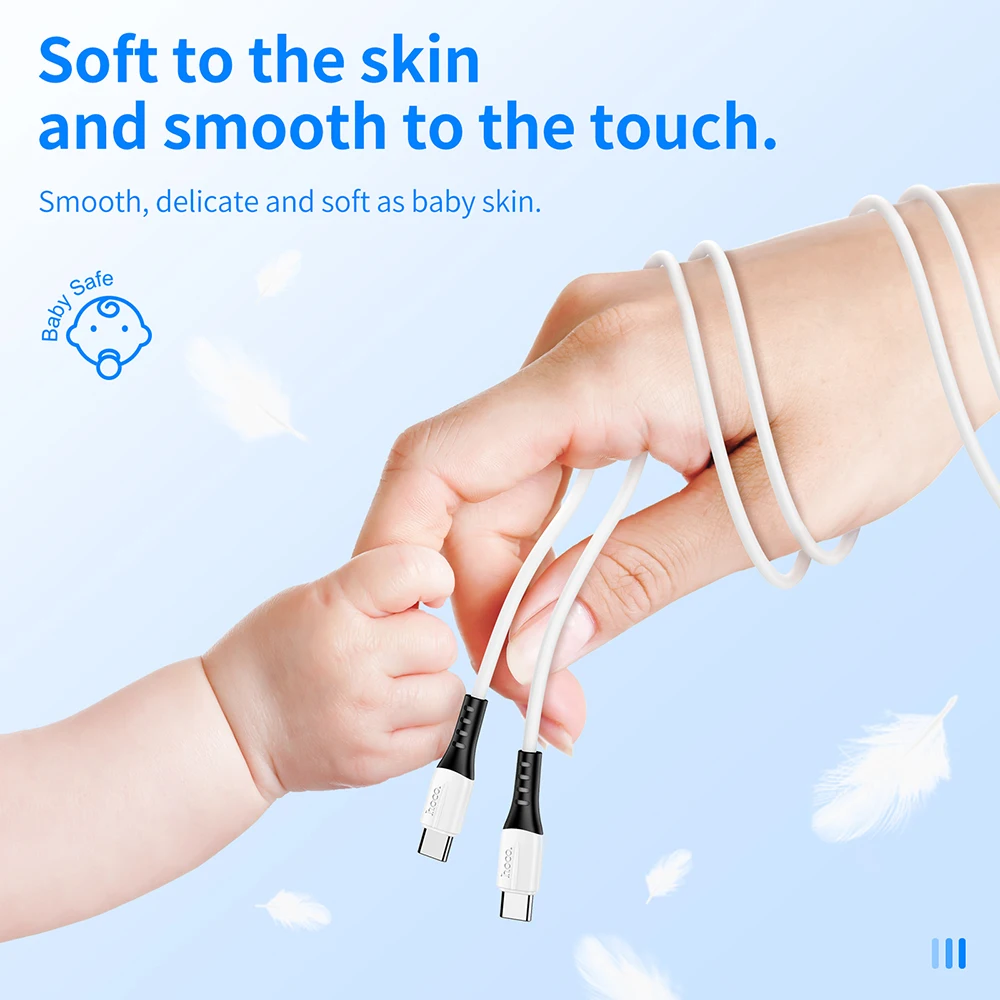 Силиконовый кабель HOCO 60 Вт USB C к Type 20 PD светильнику шнур для быстрой зарядки iPhone 13