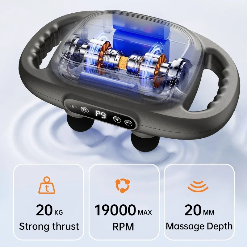 Новый пистолет для фасции с шестью головками расслабления мышц глубокий