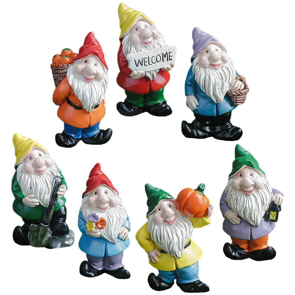 

7 шт., аксессуары для украшения дома, мини-Гномы