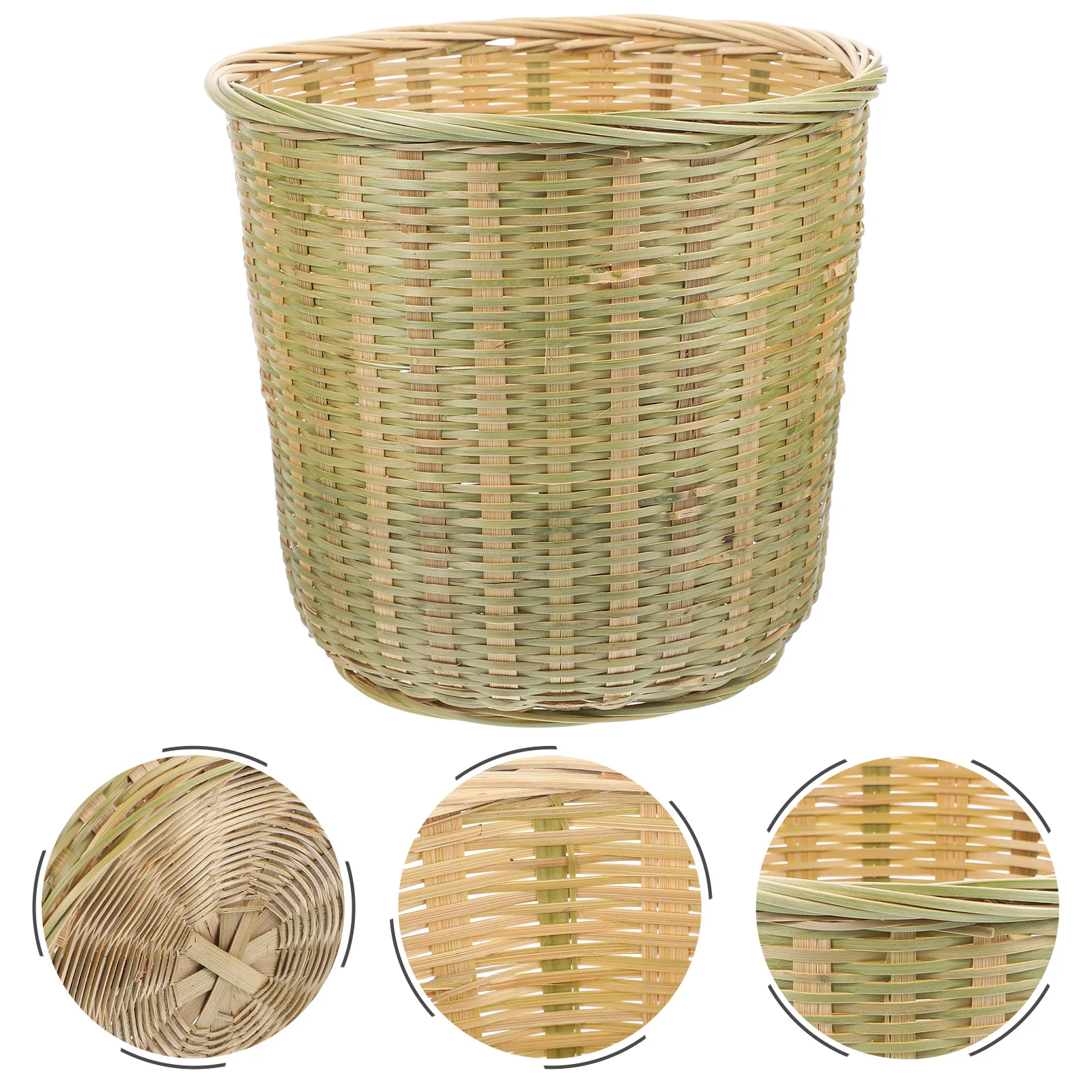 

Basket Waste Storage Woven Trash Wicker Can Bin Baskets Rattan Seagrass Garbage Kitchen Planter Laundry Organizer Bedroom Cans