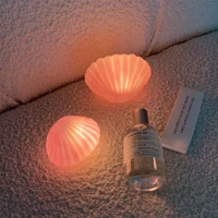 kawaii shell night light for home kawaii led desk lamp desk decoration table lamp girls gift decorations home decor 2022