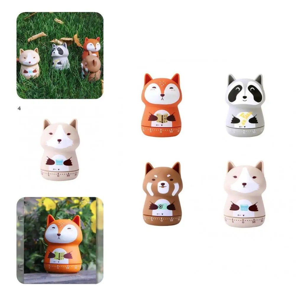 

Timer Clock Cute Compact 360 Degree Rotating Dial Wind Up Cartoon Cooking Alarm Kitchen Accessories Timer Cooking Alarm