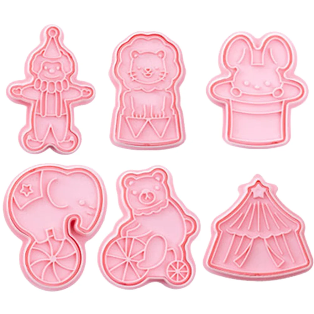 

Cookie Biscuit Animal Circus Molds Animals Baking Plunger Shapes Press Stamps Bakery Reusable Embosser Candy Cookies Holiday