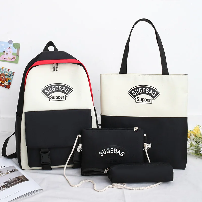 

Dropshipping 4pcs set school bag child schoolbag cute backpacks for teenagers girls school backpack for kids school bag build