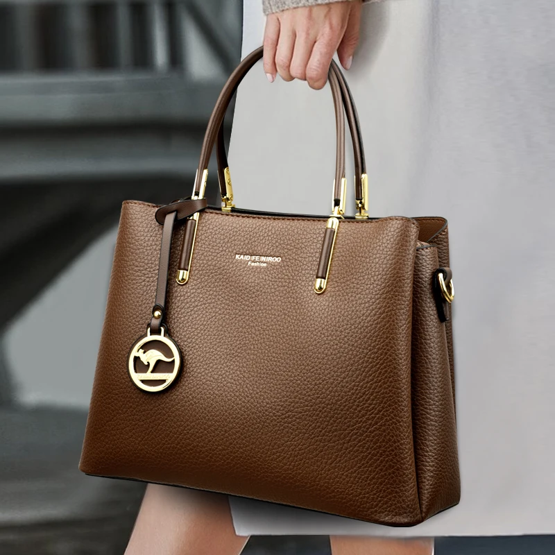 2024 Новая 3-слойная женская сумка большой вместимости высококачественная мягкая