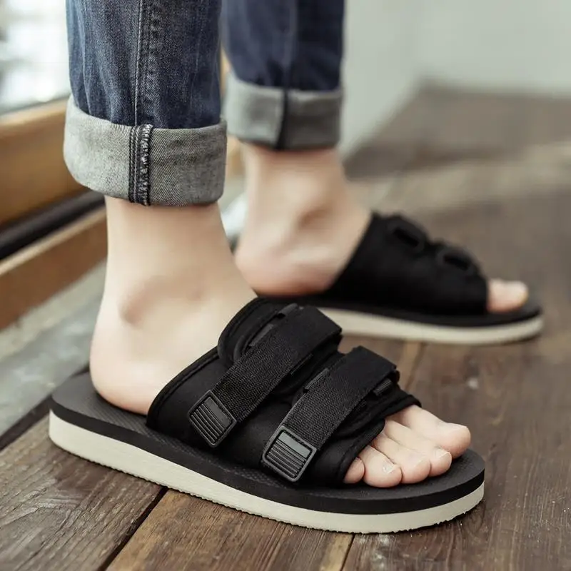 Sandals Men's Beach Shoes Couple Tide Slippers Rubber Thick Sole Non-Slip Casual Outdoor Roman Women's Sandals Women Shoes