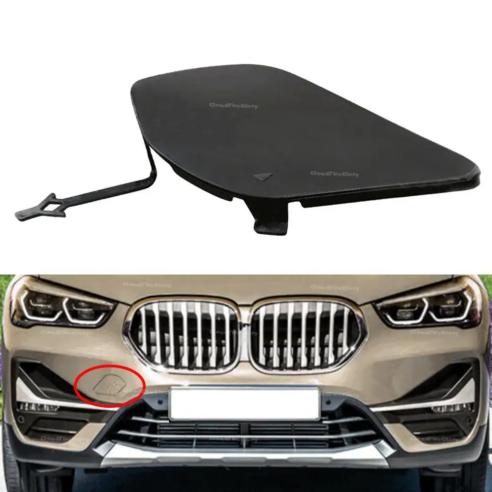 CloudFireGlory For BMW X1 F49 Unpainted Front Bumper Towing Hook Eye Cover Plastic 51119451693 51 11 9 451 693