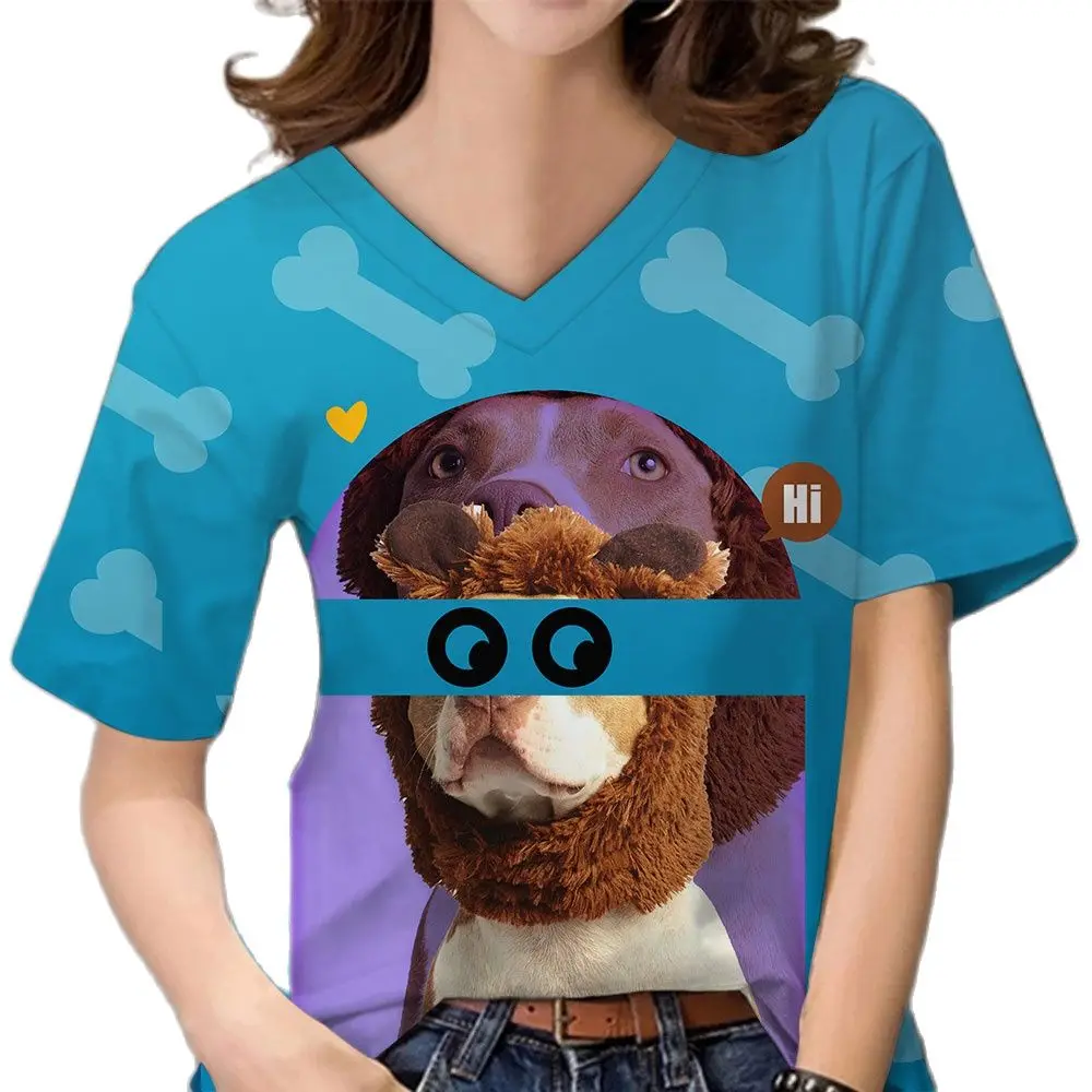 

Fashion Women T Shirt 2023 New In Short Sleeve Top Kawaii 3D Animal Print T-Shirt Funny Everyday Tees Harajuku Y2k Women Clothes