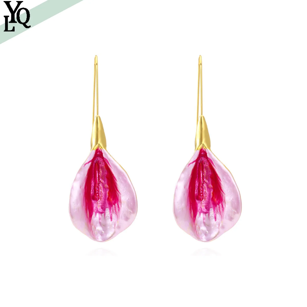 

Personalized Long Alloy Flowers with Fashionable Design, Oily Flowers, Exaggerated Earrings In Europe and America