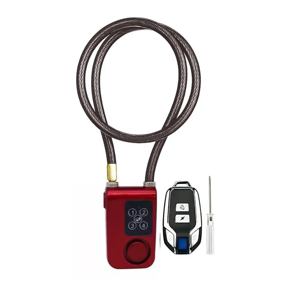 

Bike Lock Bluetooth-compatible Ip55 Waterproof 4-digit Password 110db Cycling Bicycle Safe For Bicycle Motorcycle Alarm Locker
