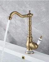 hot selling european style retro basin faucet brushed antique retro wash faucet bathroom basin hot and cold mixing faucet