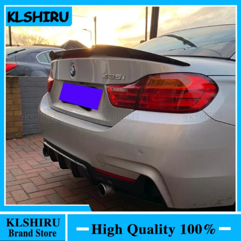 

M4 Style Carbon Fiber Rear Roof Spoiler Trunk Lip Wing For BMW F33 Convertible 4 Series 420i 428i 435i F83 M4 2014 2015 2016-UP