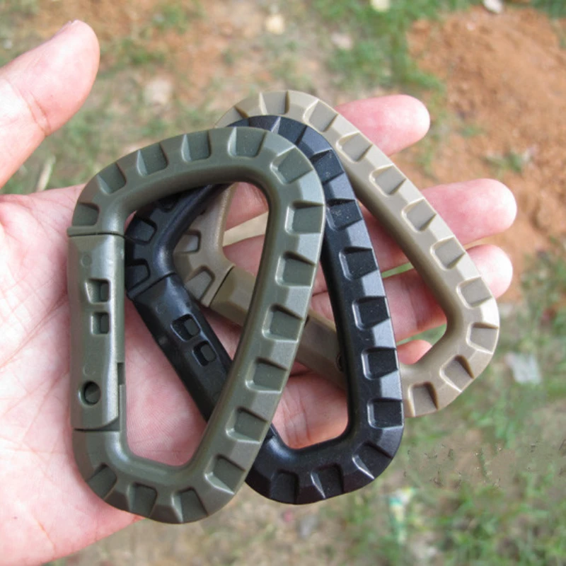 

3 PCS Outdoor Plastic Carabiners Hanging Buckle Hook Keychain Bushcraft Survival Tool