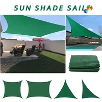 dark green waterproof sun shade sail square rectangle triangle garden terrace canopy pool shade camp hiking yard awning