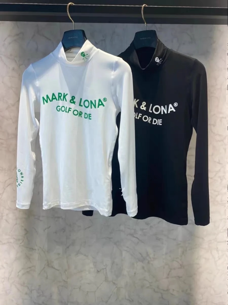 

23 Autumn Korean Original Single Golf Clothing Women's High Neck Long Sleeve T-shirt Fashion Quick Dry Stretch Versatile Top