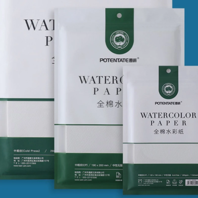 100% хлопчатобумажная Акварельная бумага 16 к/32 к книга 300 г для масла палочка