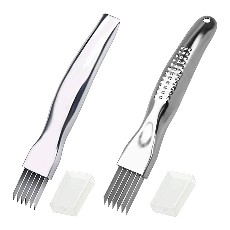 

Кухонный Шелковый нож, нож из нержавеющей стали для нарезания лука, изогнутая ручка, скоростной измельчитель пищи, 2 шт.