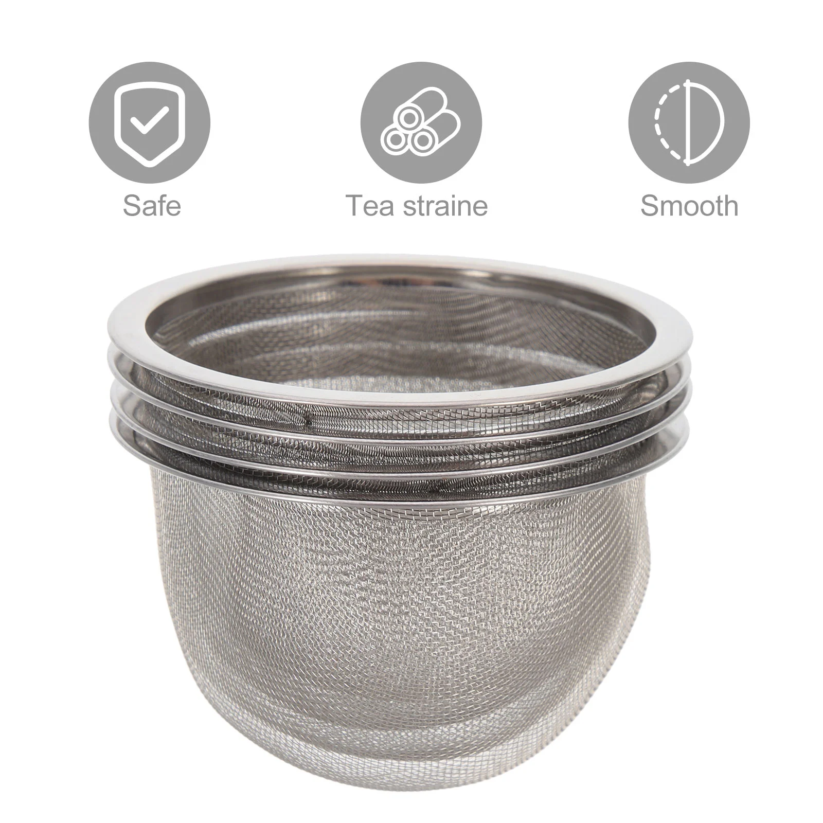 4 шт. фильтр для кофе ситечко чайника заварник из нержавеющей стали практичная