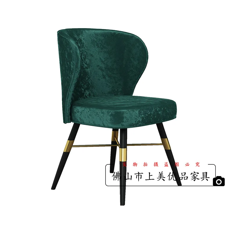 

Одноместное кресло для отдыха спинка бархатная ткань обеденное кресло