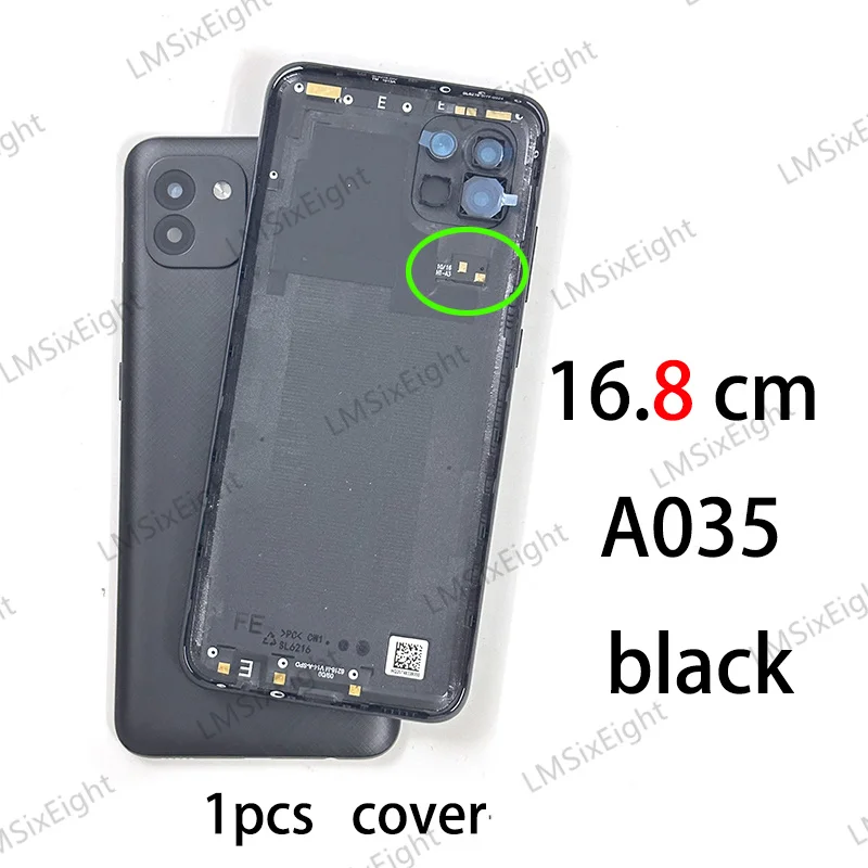 Задняя крышка AAA A03 A035 для Samsung Galaxy чехол аккумуляторная панель корпуса настоящая