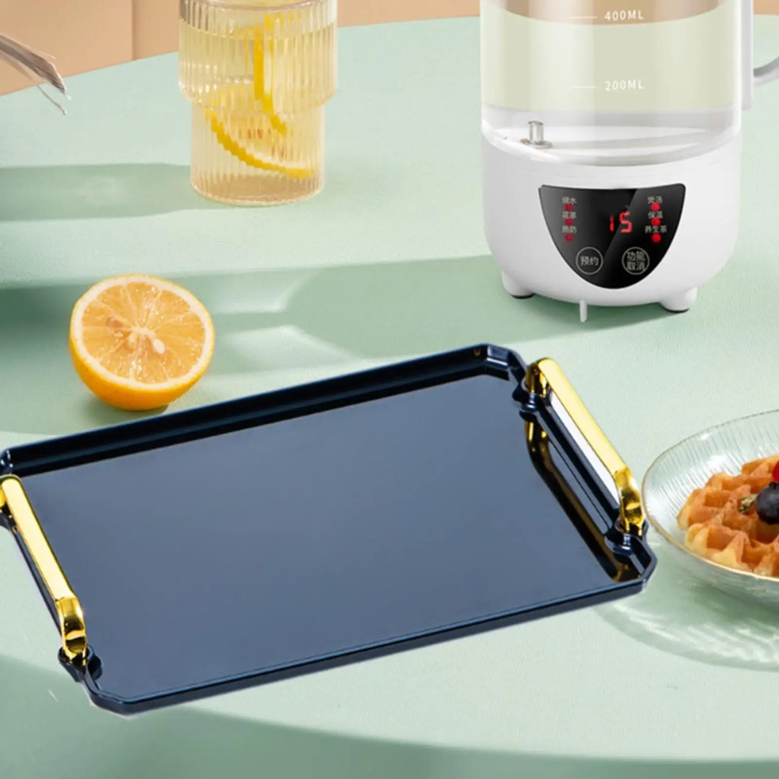 Прямоугольный сервировочный поднос с ручкой косметическое блюдо для ювелирных