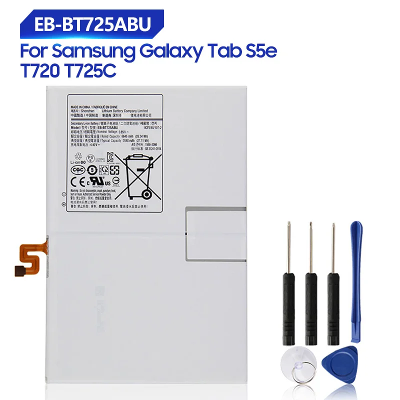 Сменный аккумулятор для Samsung Galaxy Tab S5e T725C T720 S6 Lite SM-P610 P615C, перезаряжаемый планшет, аккумулятор 7040 мАч