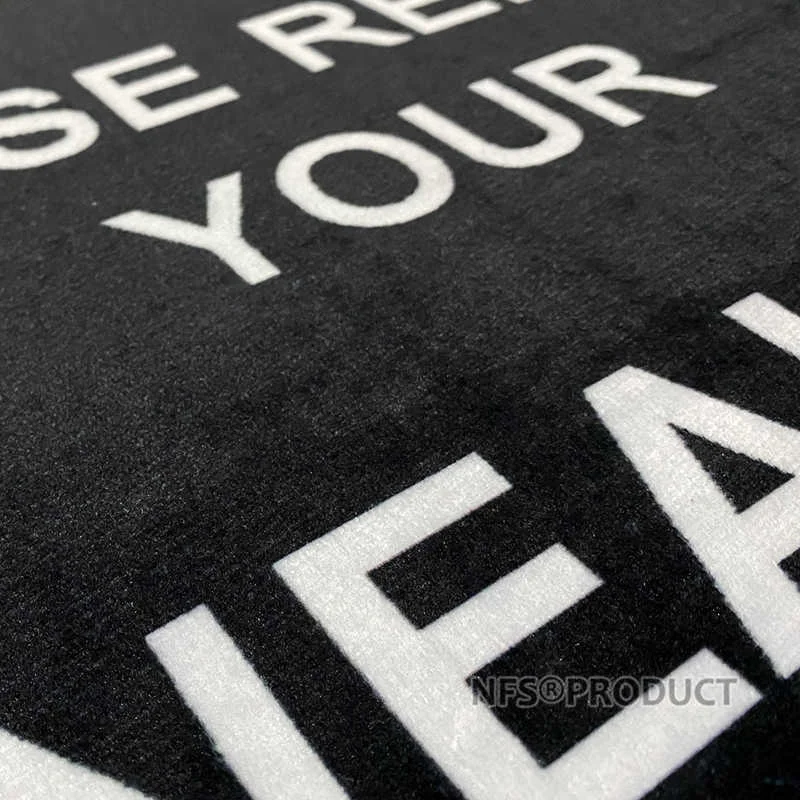 Коврик для двери под заказ напольный ковер 40x60 см черная фланелевая ткань снимает