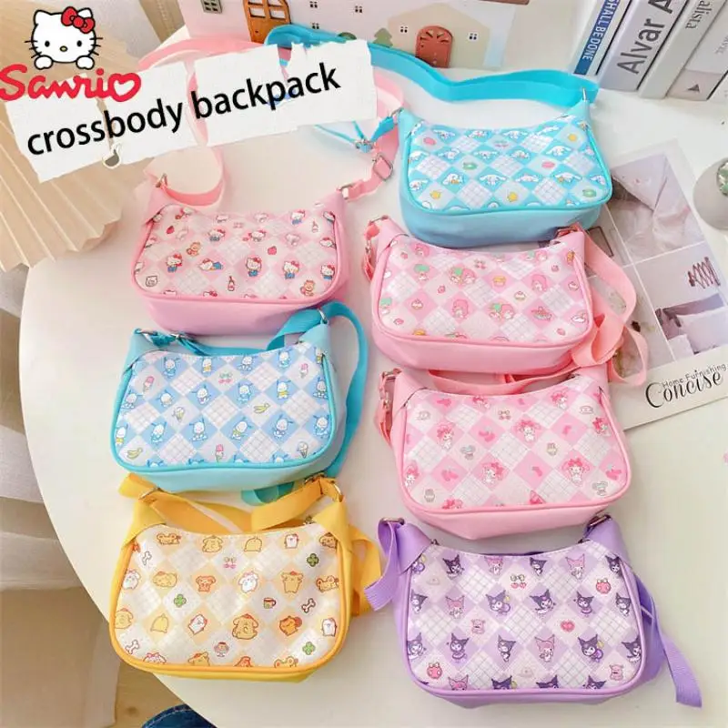 

Sanrio Kuromi My Melody Cinnamoroll Kawaii Messenger Bag Cell Phone Key Wallet Storage Bag Go Out Shoulder Bags Girlfriend Gift