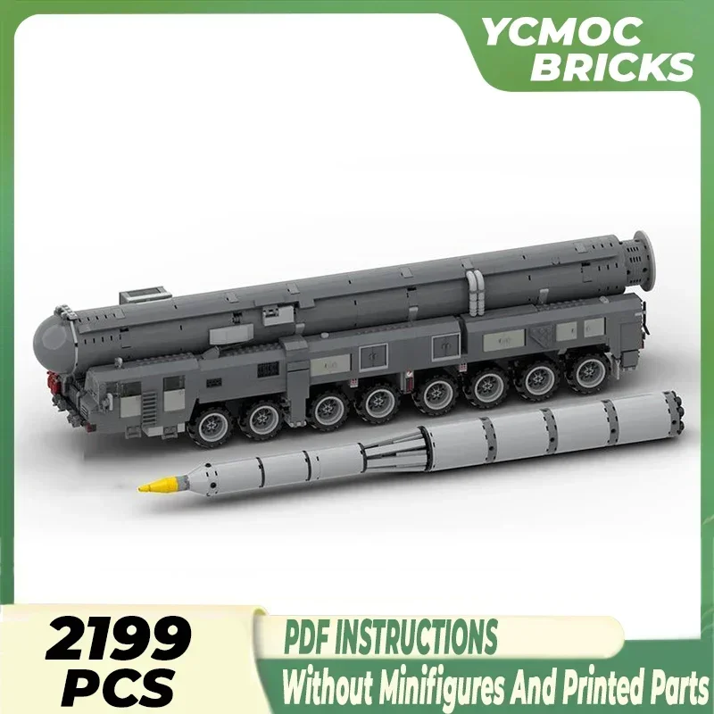 Военная модель Moc строительные кирпичи 1:35 RT-2PM2 Topol-M ICBM пусковая установка