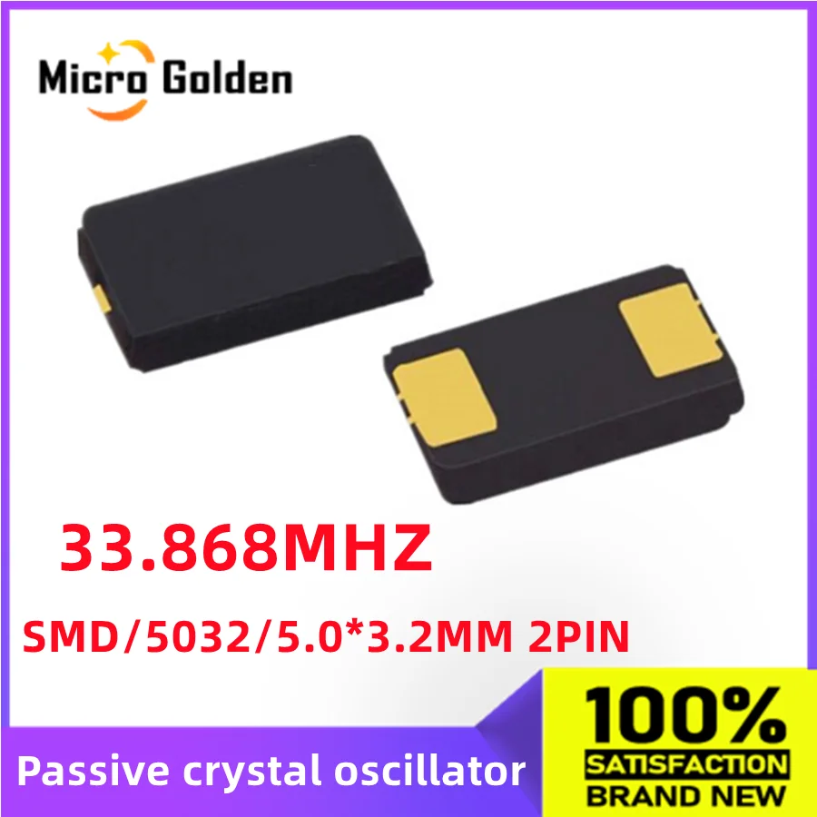 (10 шт.) 33,868 M 33,868 МГц 33,8688 МГц 5032 5,0*3,2 мм SMD пассивный кварцевый генератор, 2-контактный керамический Кварцевый резонатор