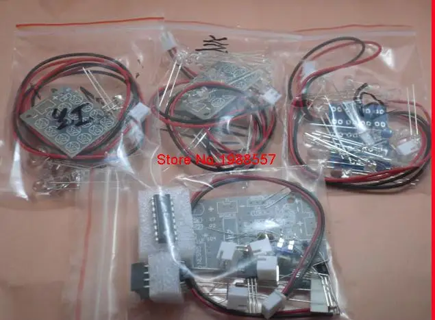 CD4017 + NE555 вспышка взрыв мигающий светодиодный комплект самостоятельное обучение