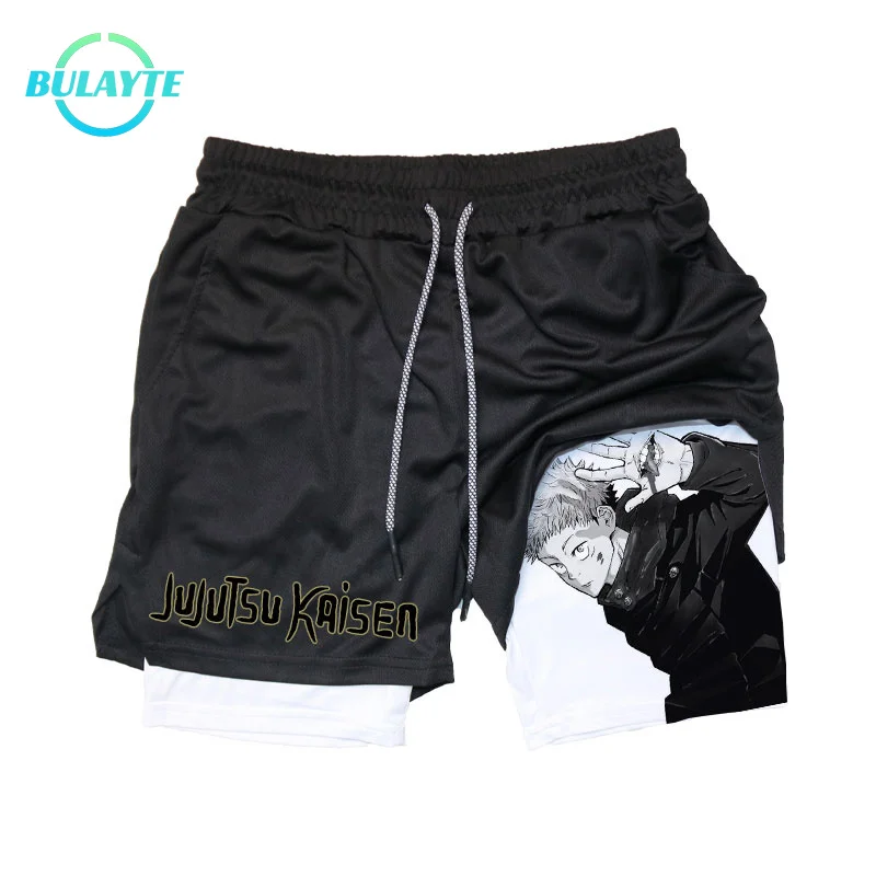 

Anime Jujutsu Kaisen Gym Performance Shorts Men 2 In 1 Sport Short Pants Workout Fitness Breathable Quick Dry Running Sweatpants
