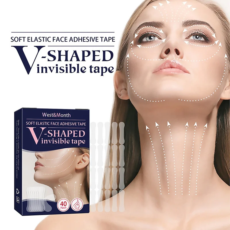 

40pcs Slimming Face Stickers V-Shape Firming Lifting Fine Line Wrinkles Waterproof Patch Tighten Chin Sagging Skin Care Product