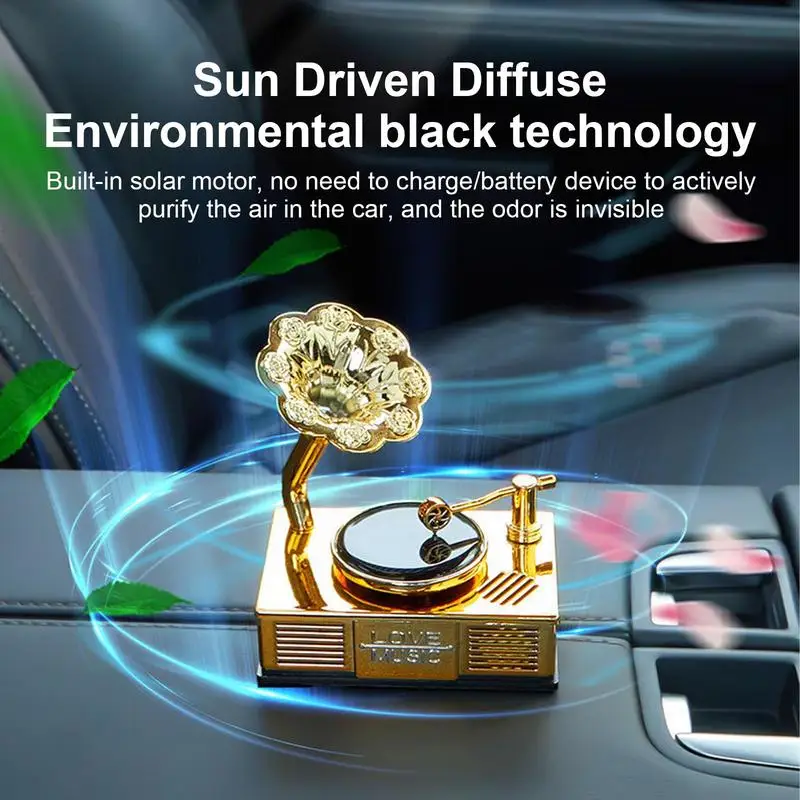 

Car Fragrance Diffuser Rotary Solar Powered Car Air Freshener Auto Rotating Aromatherapy Ornaments Car Interior Oils Diffuser