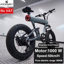 Bicicleta elétrica para adultos 1000W 48V 20AH Mountain Electric Bike 20 polegadas Fat Fat Out Outdoor Entretenment Off Road Bike K20