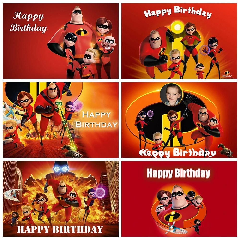 Фон для фотосъемки с изображением героев Диснея из мультфильма Супермен