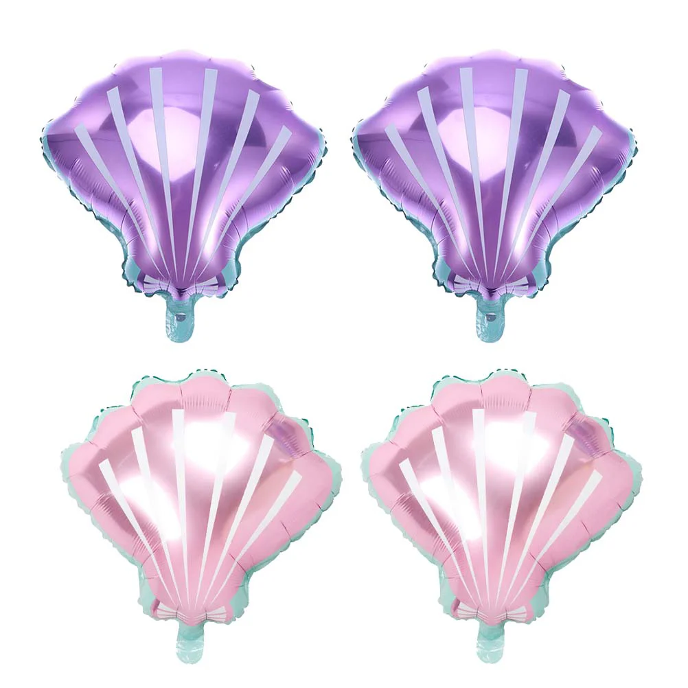 

4pcs Shell Balloon Aluminium Foil Decoration Creative Balloon for Wedding Gathering Baby Shower Birthday