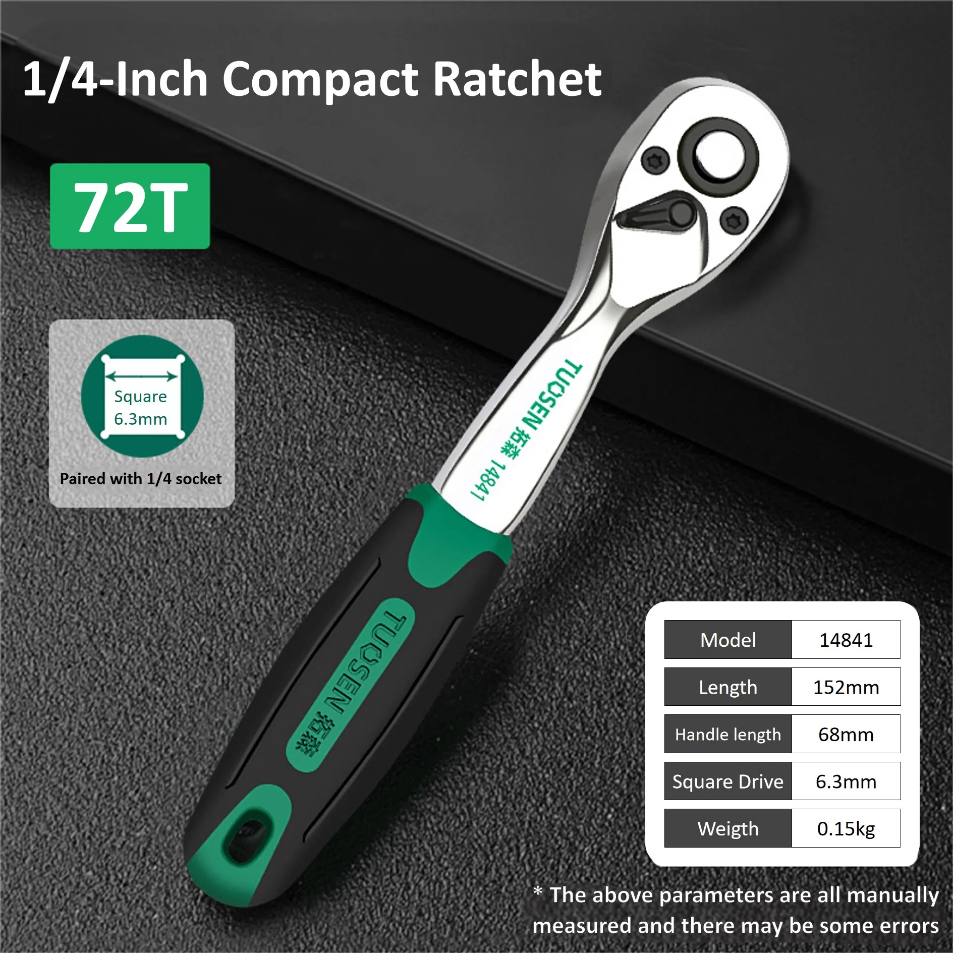 

Быстрый торцевой ключ Tuosen для авторемонта, маленькая муха, средняя мушка, 72-зубчатый многофункциональный ручной быстрый храповой ключ