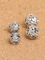 s925 sterling silver jewelry thai diy bracelet accessories 810mm boat large hole loose beads separate wholesale bulk