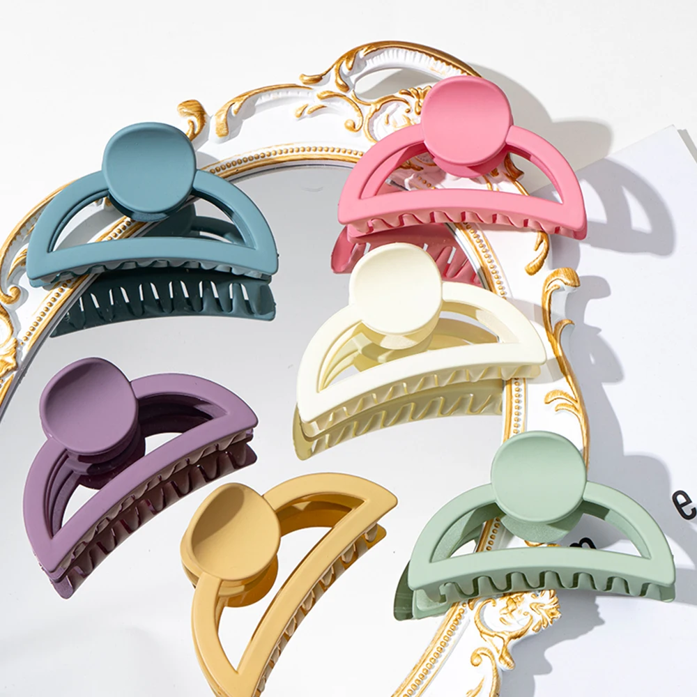 

Macaron Girl Heart Hair Catch Ins Shark Clip Back Head Plate Hairpin Cute Frosted Headdress Woman Hair Accessory Free Shipping