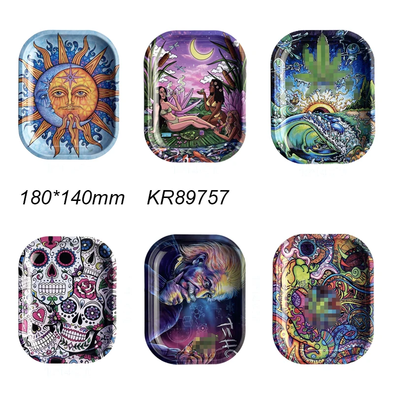 

Новый шаблон 180*140 мм лоток для хранения курения скатывающаяся жестяная трубка аксессуары для вейпа