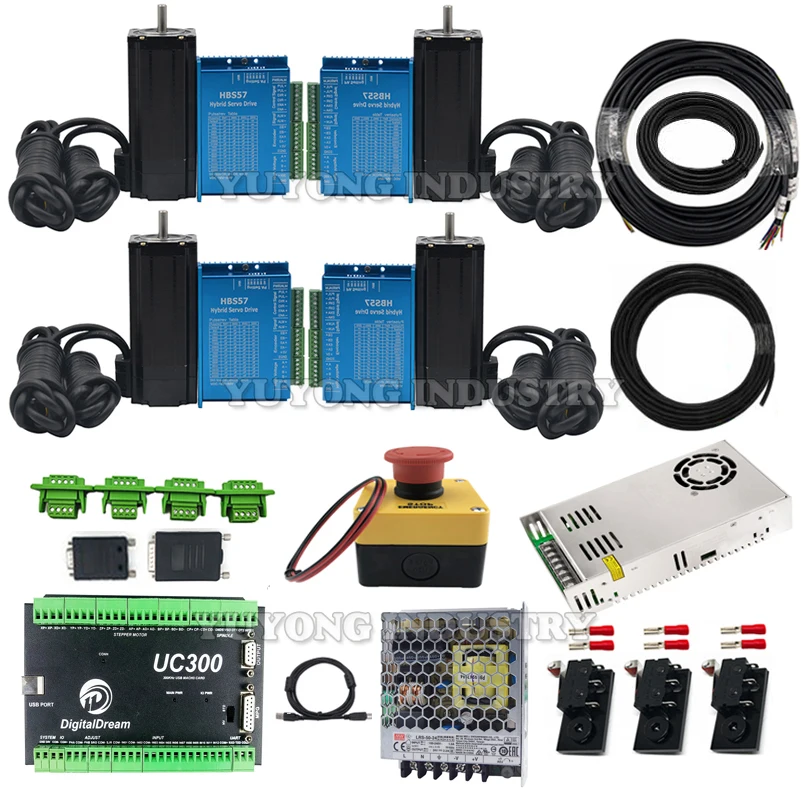 Комплект шагового двигателя с замкнутым контуром 3 6 Нм контроллером UC300 + провод