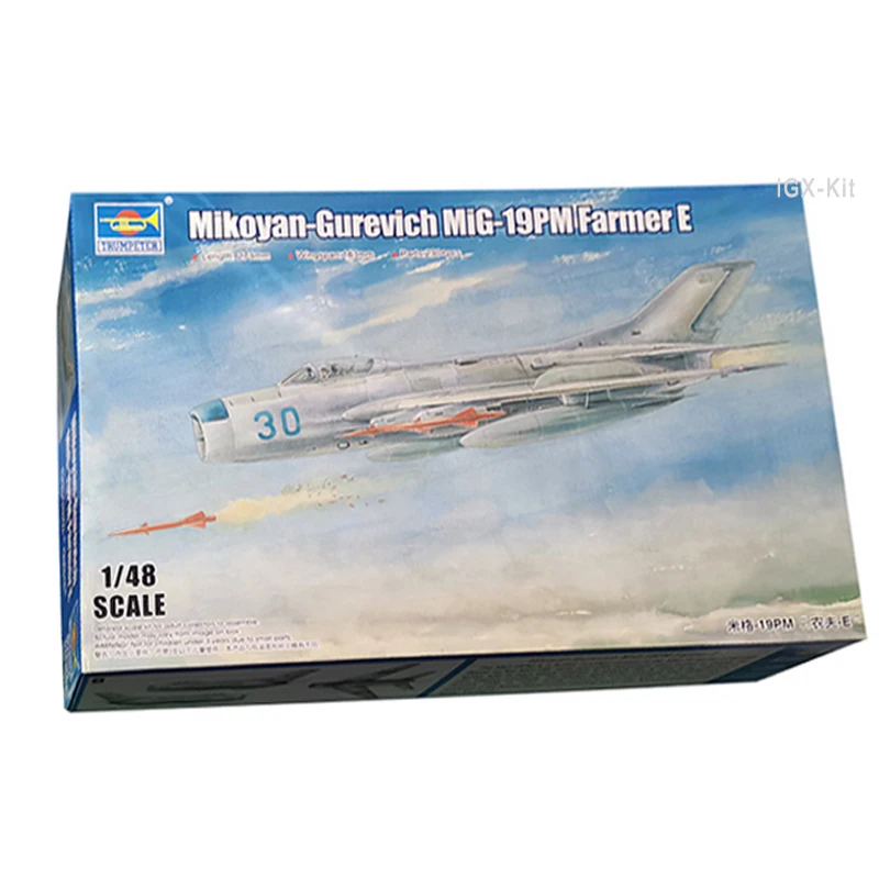 

Trumpeter 1/48 02804 Soviet Mikoyan Mig19 MiG-19M Farmer E Fighter Plane Aircraft Plastic Assembly Model Building Kit Gift Toy